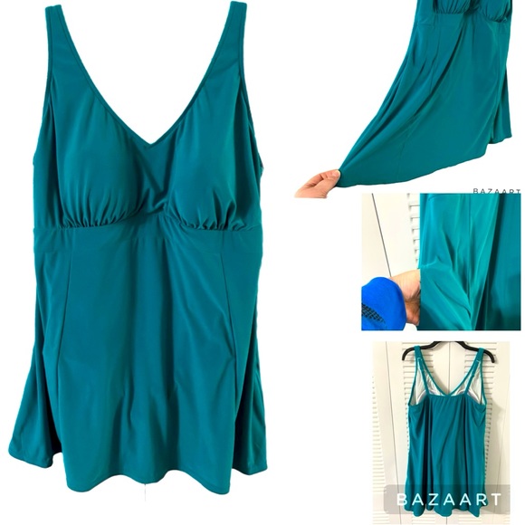 Maurices Other - EUC Maurices American Beach One Piece Swimsuit.Full Skirt. Teal. Plus Sz 2X, XXL